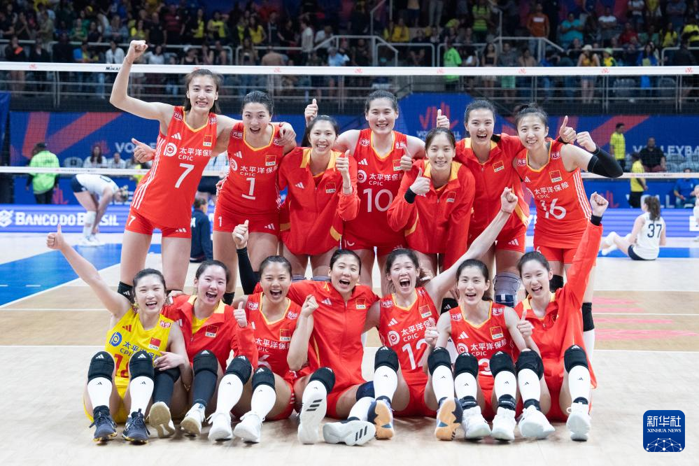 排球——世界女排联赛：中国队胜美国队