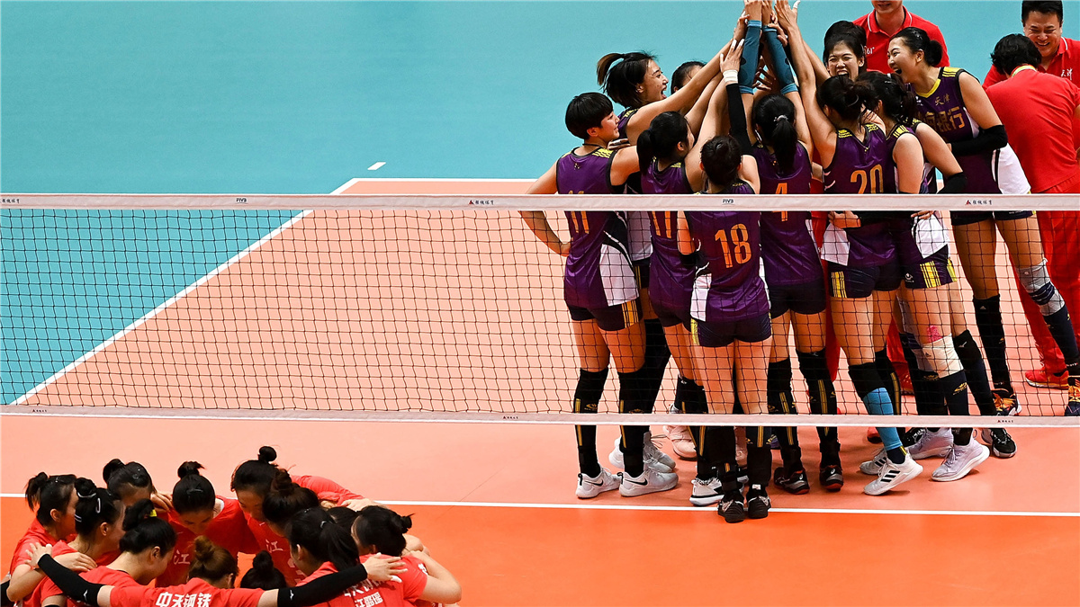 全运会-排球——女子成年组决赛：天津队夺冠