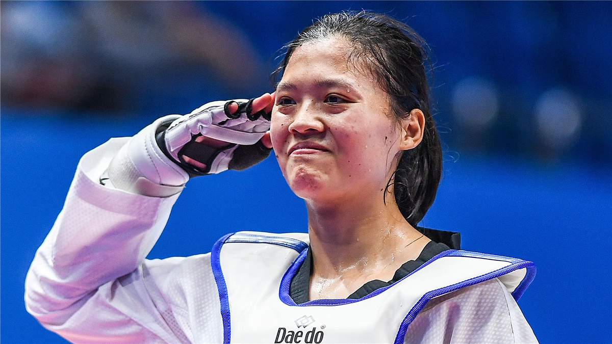 全运会-跆拳道女子67公斤以上级决赛：李晨获金牌