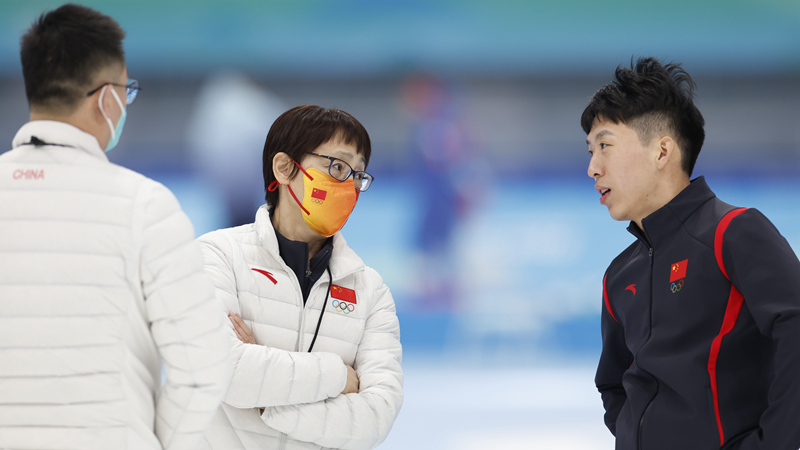 速度滑冰——中国队进行训练