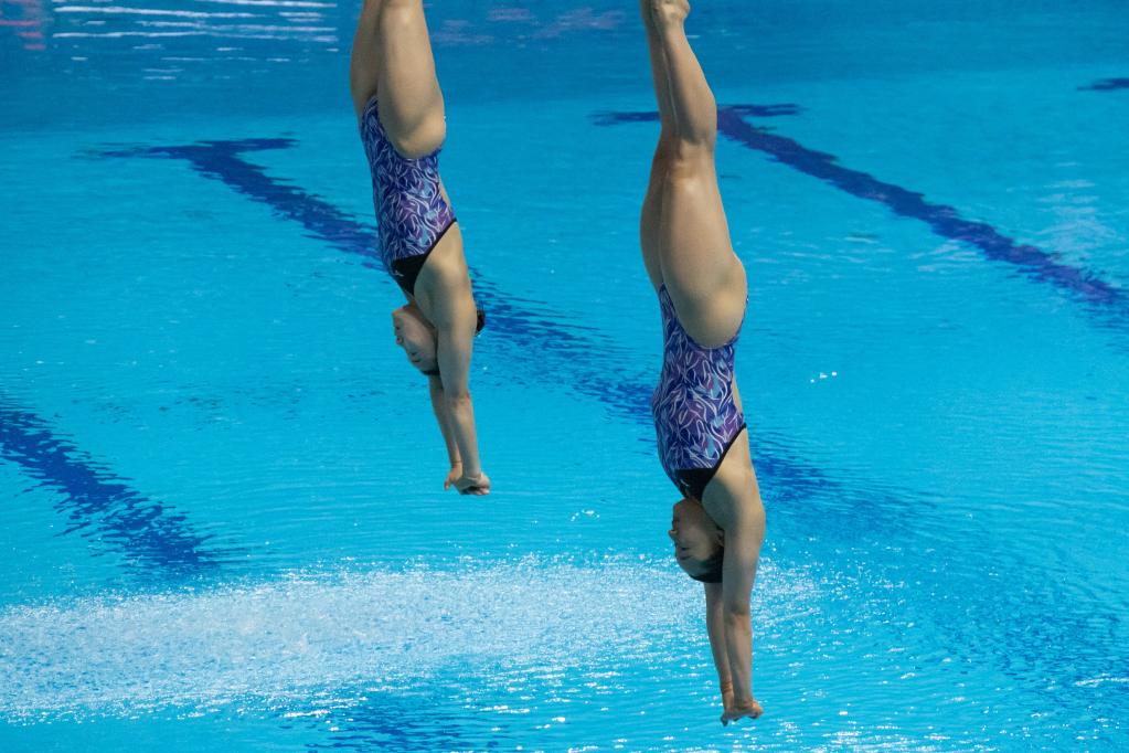 游泳世锦赛——女子双人3米板日本组合金户凛/三上纱获得银牌