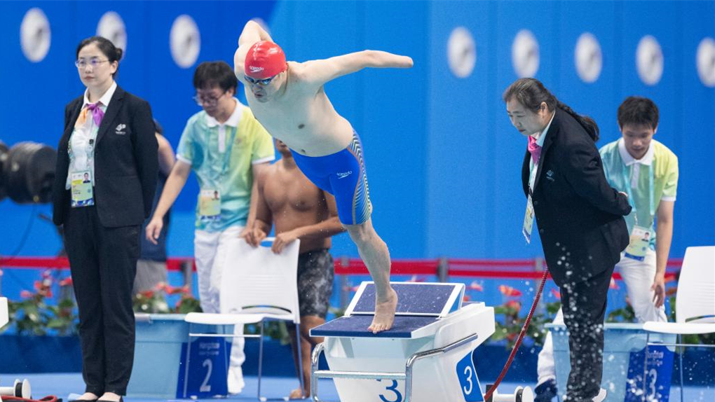 游泳——混合4x100米自由泳接力34分：中國隊奪金